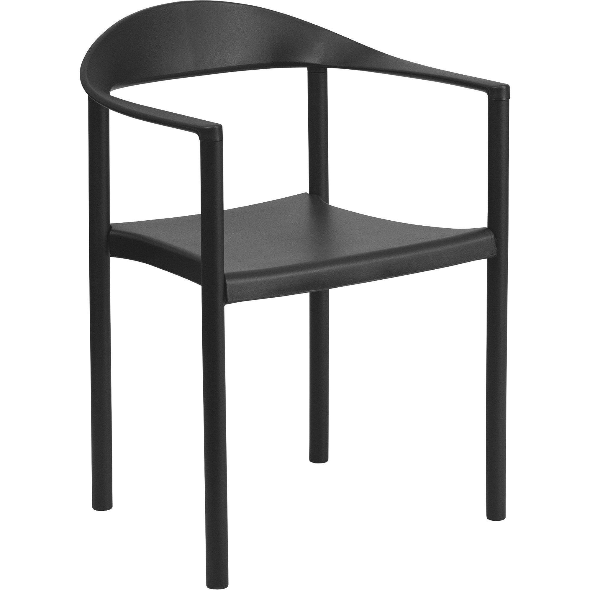 Flash Furniture Plastic Cafe-Style Stacking Chair — 1,000-Lb. Capacity